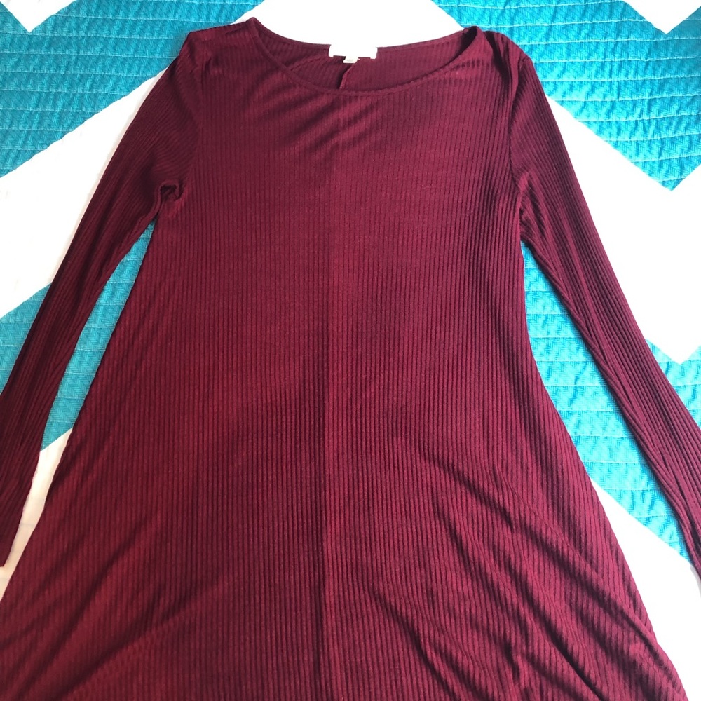 Burgundy dress